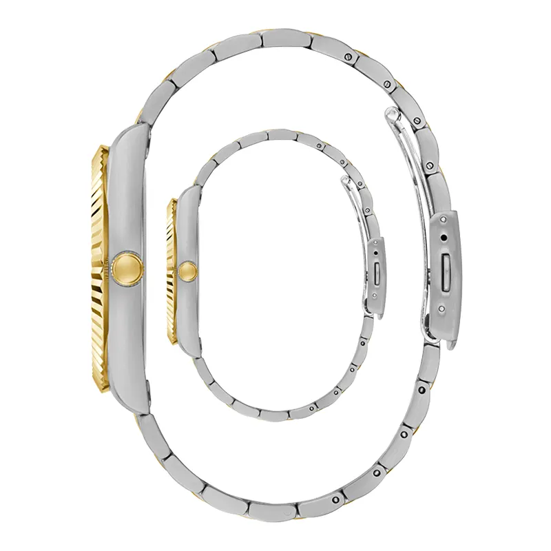 Guess Connoisseur Green Dial Two-tone Couple Watch- GW0265G8/GW0308L5